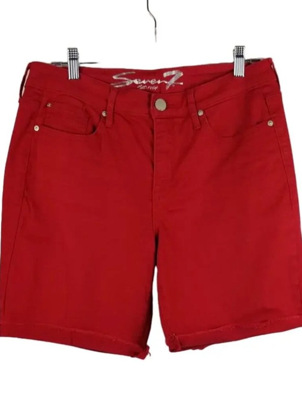 Seven7 Red Weekend Bermuda Summer Shorts Sz 10